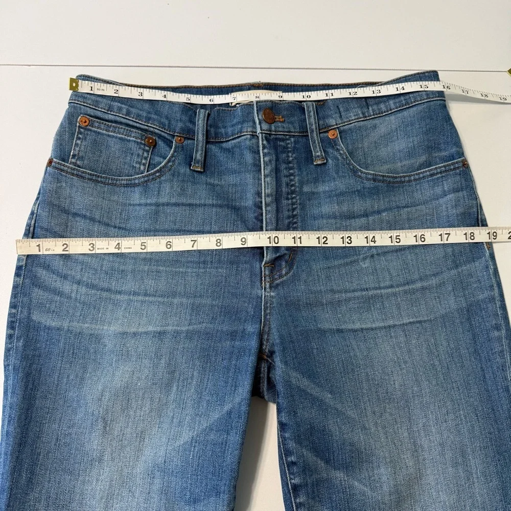 Madewell Cali Demi Boot Jeans Blue Wash Women Size 30 Zip Up Ankle Length - Picture 10 of 14